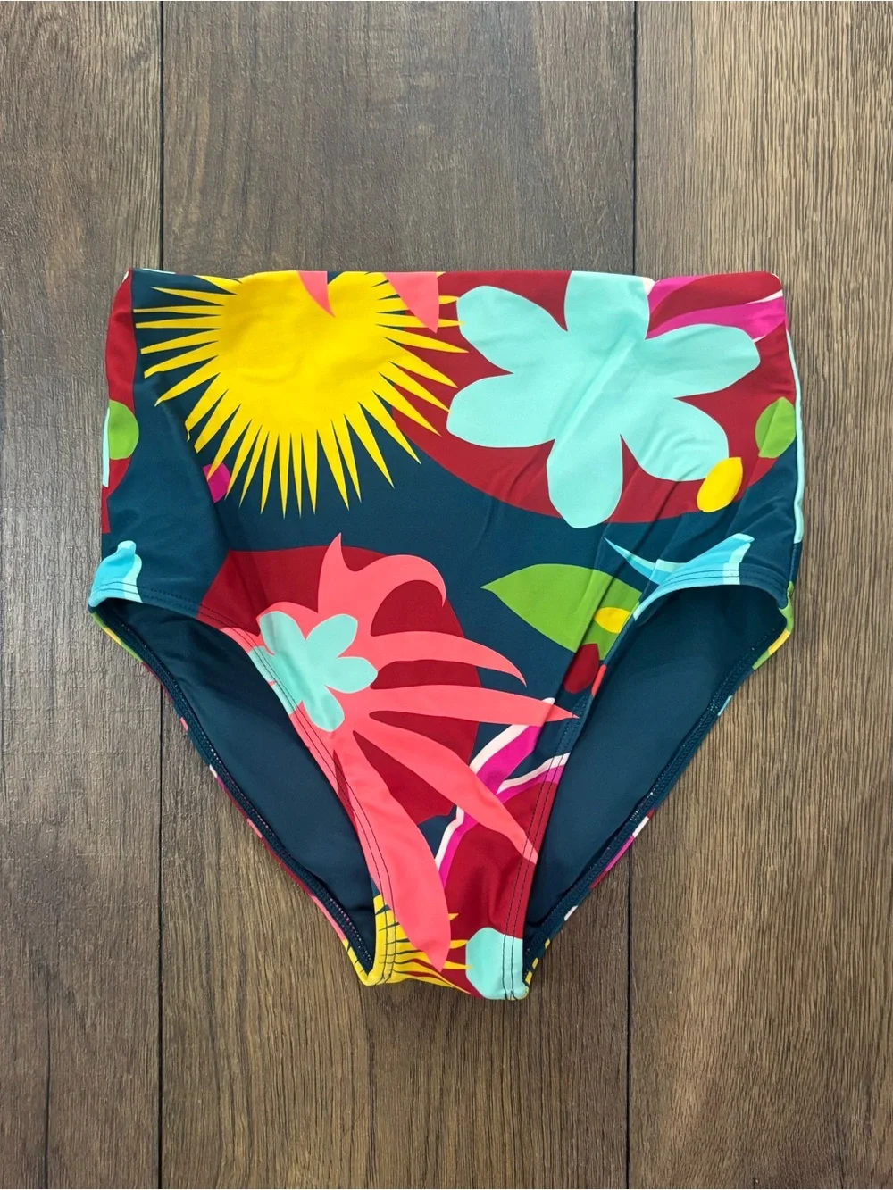 Water Slide Bikini Bottoms, Floral Print, Size 10 years